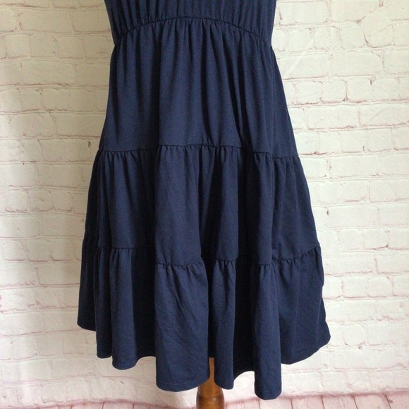 Urban Outfitters Navy Blue V-Neck Short Sleeve Dress - Size XS - Picture 3 of 7